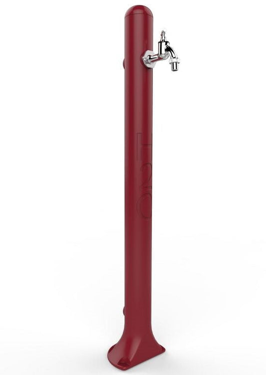 Fontana da esterno Arkema con rubinetto di colore rossa