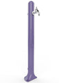 Arkema outdoor fountain with purple tap