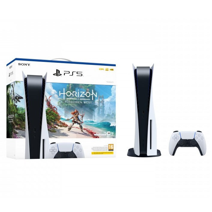 Sony Konsole Ps5 Standard 825Gb Weiß Bundle Playstation 5 + Horizon Forbidden W