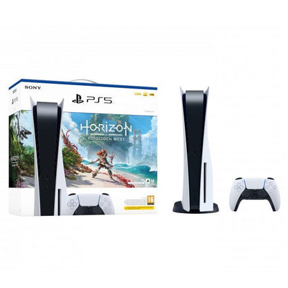 Sony Konsole Ps5 Standard 825Gb Weiß Bundle Playstation 5 + Horizon Forbidden W