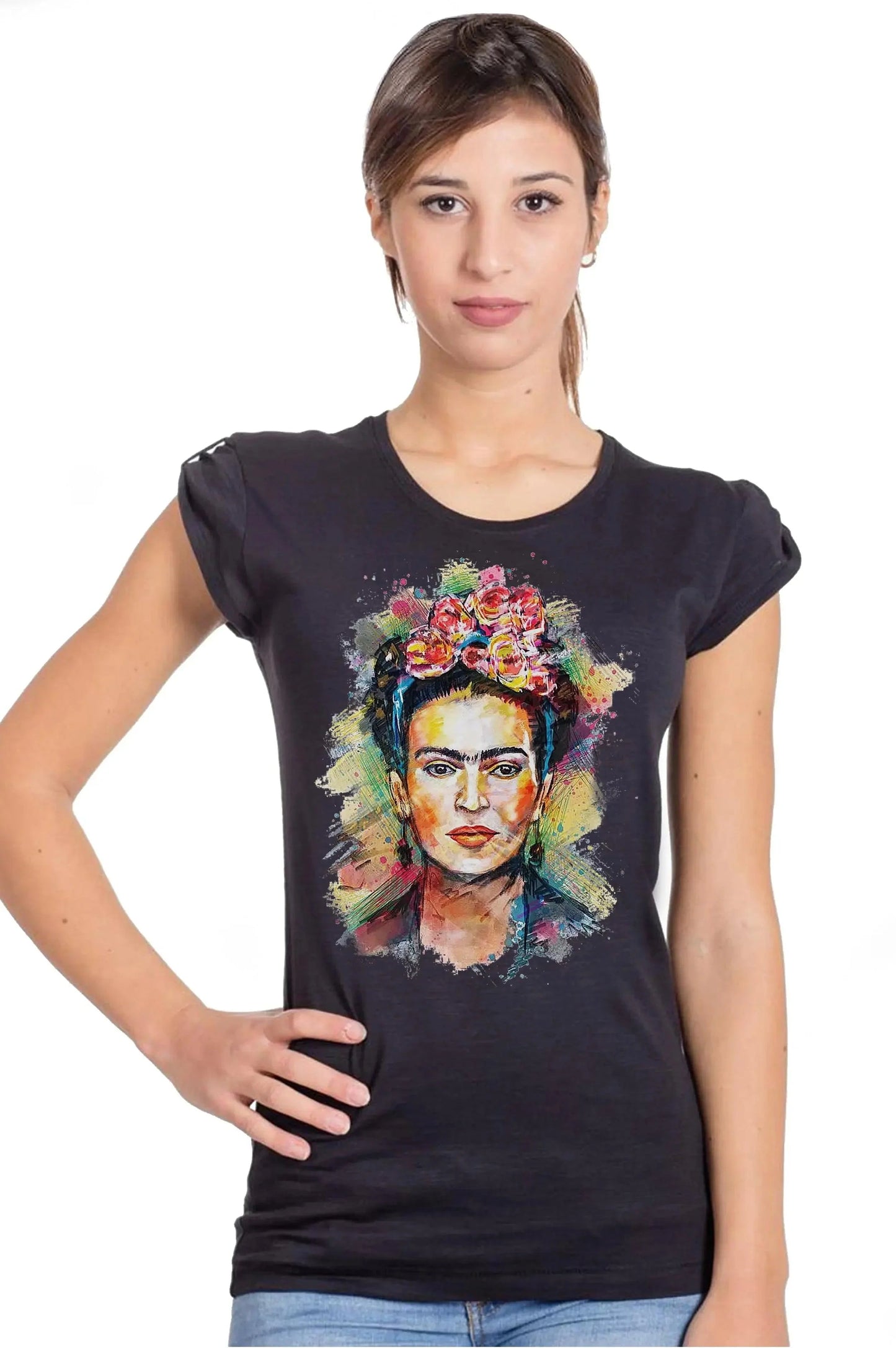 T-shirt Frida Kahlo Donna Bio - Cotone Organico 100% Made in Italy