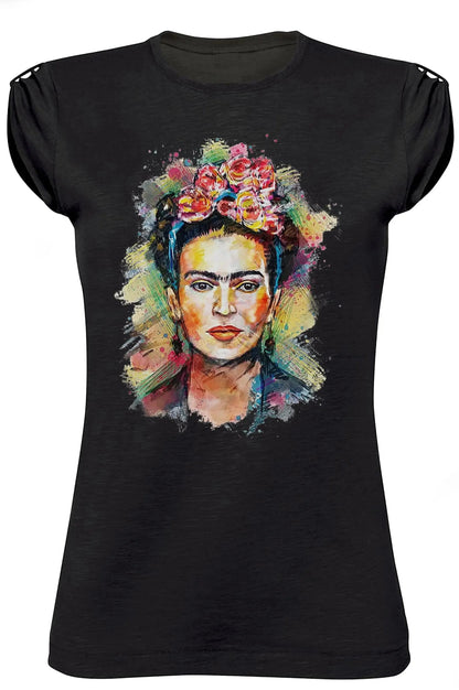 T-shirt Frida Kahlo Donna Bio - Cotone Organico 100% Made in Italy