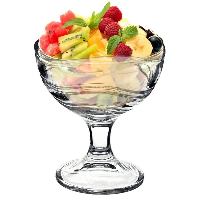 Set 6Pz Eisbecher aus Glas Navona 6 Stück Gläser à 180ml Dessertbecher