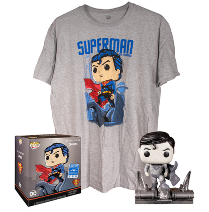 Funko Pop Dc Collection By Jim Lee Superman 278 + T Shirt L Special Edition Hero