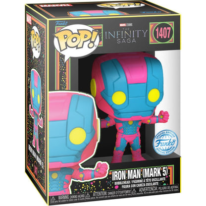 Funko Pop! Marvel The Infinity Saga (1407) Iron Man (Mark 5) Blacklight – Figur