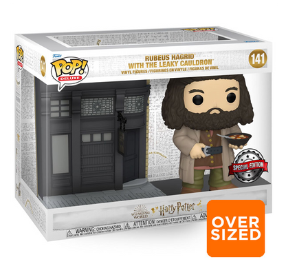 Funko Pop ! Movie Moments Deluxe - (141) Rebeus Hagrid With The Leaky Cauldron
