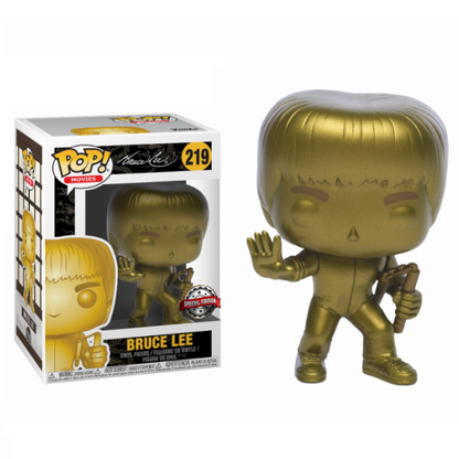 Funko Pop Movies Bruce Lee 219 Bruce Lee Gold Special Edition Vinyl Figur Neu