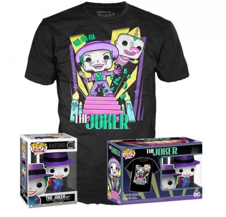 Funko Pop The Joker Wt Speaker Special Edition 403 + T-Shirt XL Vinyl Figur