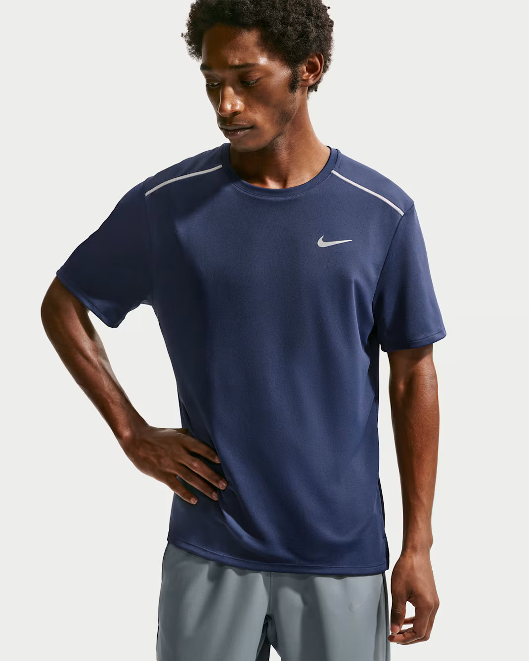 Nike T-shirt running manica corta da uomo Miler IF2082-410 blu