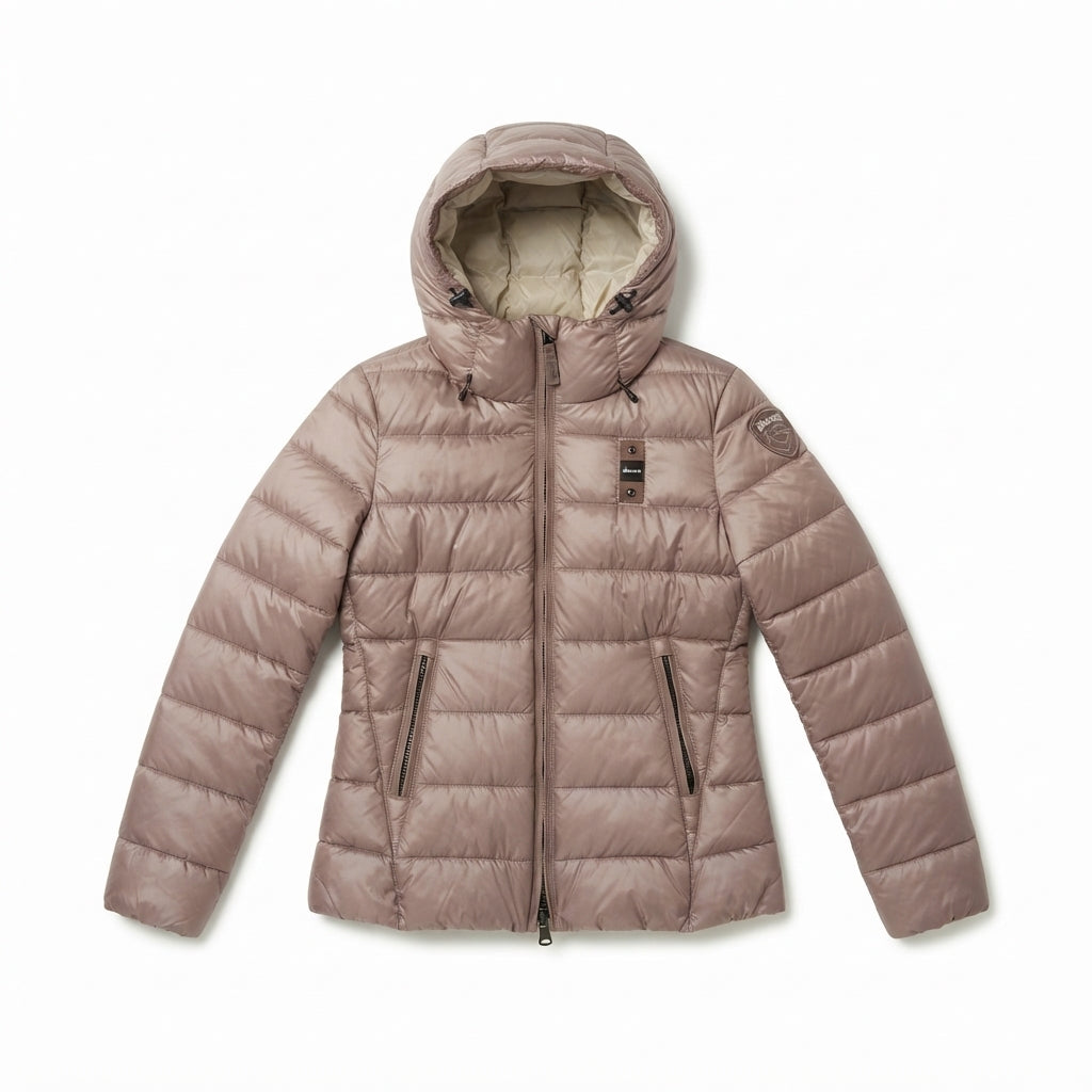 Blauer piumino donna con cappuccio 26WBLDC02070-006648 30CEB nocciola