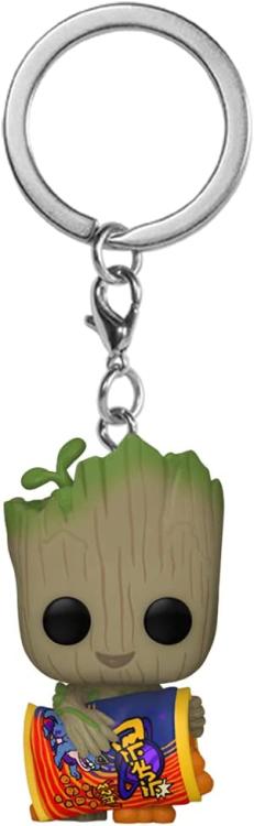 Funko Pop Pocket Schlüsselanhänger - Marvel: I Am Groot (Groot mit Käse P) Schlüsselanhänger