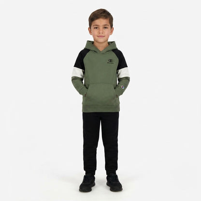Champion Felpa Junior Chiusa con Cappuccio 307715 GS548 Verde