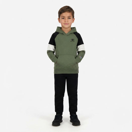 Champion Felpa Junior Chiusa con Cappuccio 307715 GS548 Verde