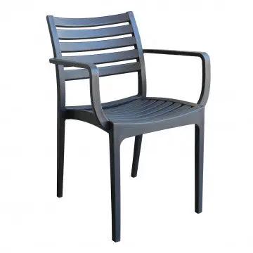Stapelbarer Sessel Eveline aus Polypropylen – Maße: 58,5x55,2x84cm