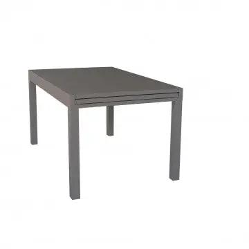 Ausziehtisch Hawaii aus taupefarbenem Aluminium - 135/270 x 90