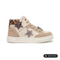 Balducci scarpa sneakers alta con laccio e cerniera da bimba BUTT1972 beige