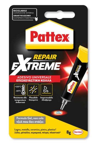 Pattex 100% Repair Gel 8 g adesivo universale extra forte