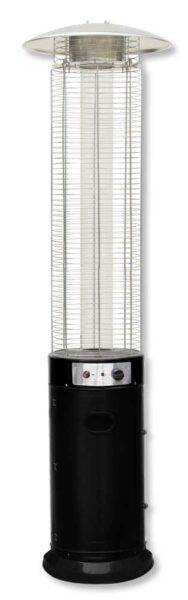 Stufa a Fiamma Circolare a Gas con Base Nera – Altezza 210 cm