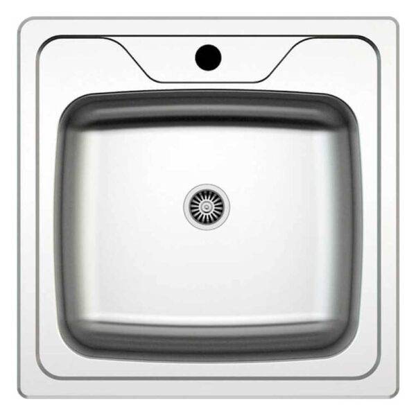 Einbauspüle Edelstahl 50x50 cm – 1 Becken, Edelstahl 304 satiniert