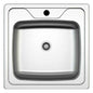 Built-in Stainless Steel Sink 50x50 cm - 1 Bowl, Satin 304 Steel