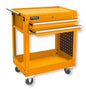 2-Tier Tool Trolley with 2 Drawers, 712x440x694mm with Wheels