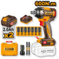 42V 1/2" 600Nm Brushless Impact Wrench - 2x 2.0Ah Batteries