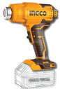 Ingco P20S 20V Cordless Heat Gun, 300-550°C, 3 Nozzles, Bare Tool