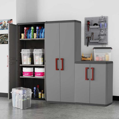 Keter Armadi Quadra Set 2 Pezzi Alto + Basso in Resina