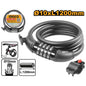 Bicycle Lock 10x1200mm – Anti-Theft with Combination and Mount