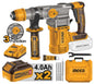 20V Brushless SDS Plus Rotary Hammer Demolition Drill 4.5J with 2x 4Ah Batteries, Case – P20S