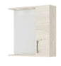 LED Bathroom Container Mirror 58x17x60cm Ice Oak - 1 Door 2 Spotlights