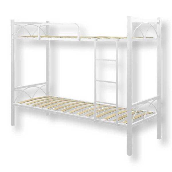 Etagenbett wind 80x190 cm Metall weiß mit Lattenrost