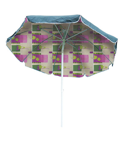 Ombrellone Mare Ø 200 cm - Telo Cotone, Palo Acciaio, Borsa Inclusa