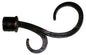 Athens Extendable Curtain Rod 120–210 cm in Black Wrought Iron with Copper Finish