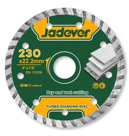 Disco Diamantato Turbo 230 mm per Taglio Rapido