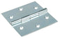 Heavy-duty galvanized steel hinges 57x42 mm with removable pin