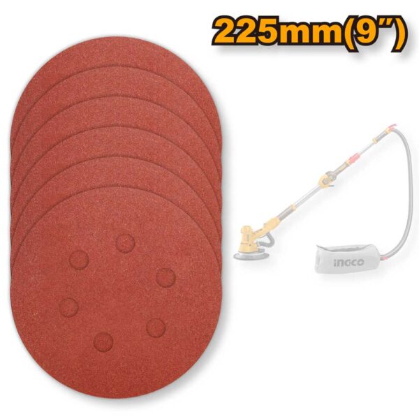 Set 30 Dischi Carta Abrasiva 225mm per Levigatrice Giraffa DWS10501