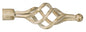 Zagabria Extendable Curtain Rod – Wrought Iron 120–210 cm, Ivory/Gold