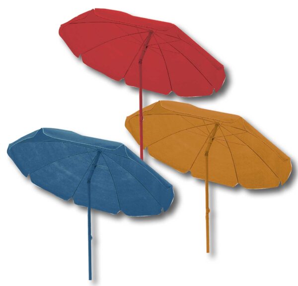 Sonnenschirm Ø 180 cm - Stahlstange, Vliesstoff, PVC-Tasche