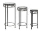 Set of 3 Outdoor Coffee Tables in Iron and Ceramic – Erice Model, Durable and Elegant