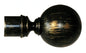 Paris Extendable Curtain Rod 120–210 cm in Black Wrought Iron with Gold Details