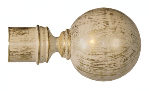Bastone Tenda Estensibile Parigi 120–210 cm in Ferro Battuto Avorio con Finitura Oro
