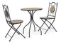 Kansas Mosaic Iron and Ceramic Table and Chairs Set - 3 Pieces