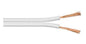 Flat bipolar cable 2x0.75 mm² white – 100m reel for lamps and small installations