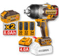 20V 3/4" 1750Nm Brushless Impact Wrench - 2 Batteries 8.0Ah