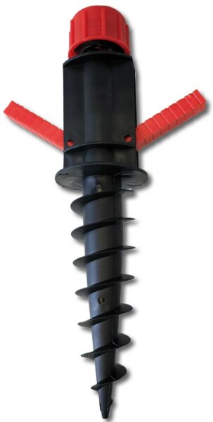 Puntale Plastica a Vite Rinforzato - 42 cm, Maniglie Ripiegabili