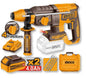 20V Cordless Rotary Hammer/Demolition Hammer – P20S, 2x 4Ah Batteries, Charger and Case