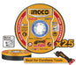 Set of 25 abrasive cutting discs 115mm x 1.0mm – For cutting steel and metal, box of 25