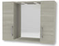 Medicine Cabinet 2 Doors with LED – Grey Oak – 77x17x60h cm