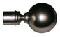 Extendable Curtain Rod Paris 120–210 cm Satin Chrome Steel with Brackets and Rings